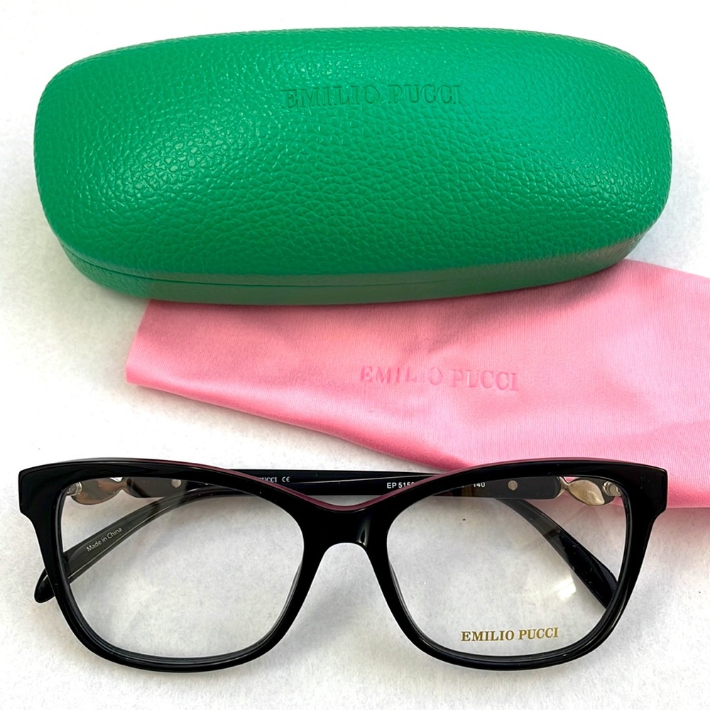 NEW Emilio Pucci Glasses with Case and Lens Cloth